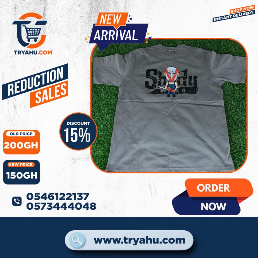 Heavy 100% Cotton T-Shirts for Men | Stylish, Durable & Comfortable | Tryahu Ghana